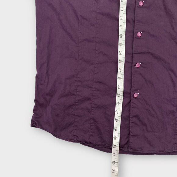 Bogosse Dress Shirt Mens 3XL 18 ½ Aramis Blank Stitch Purple Cutaway French Cuff - Picture 12 of 16